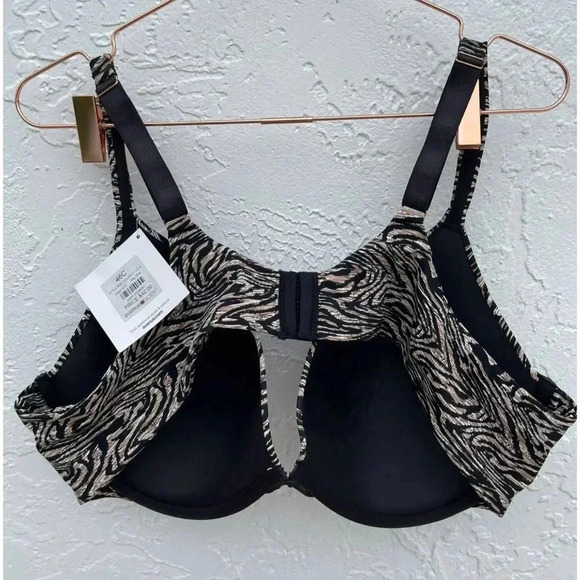 The Perfect Plunge Womens Padded Tiger Print Bra Sz 46c - Picture 4 of 6